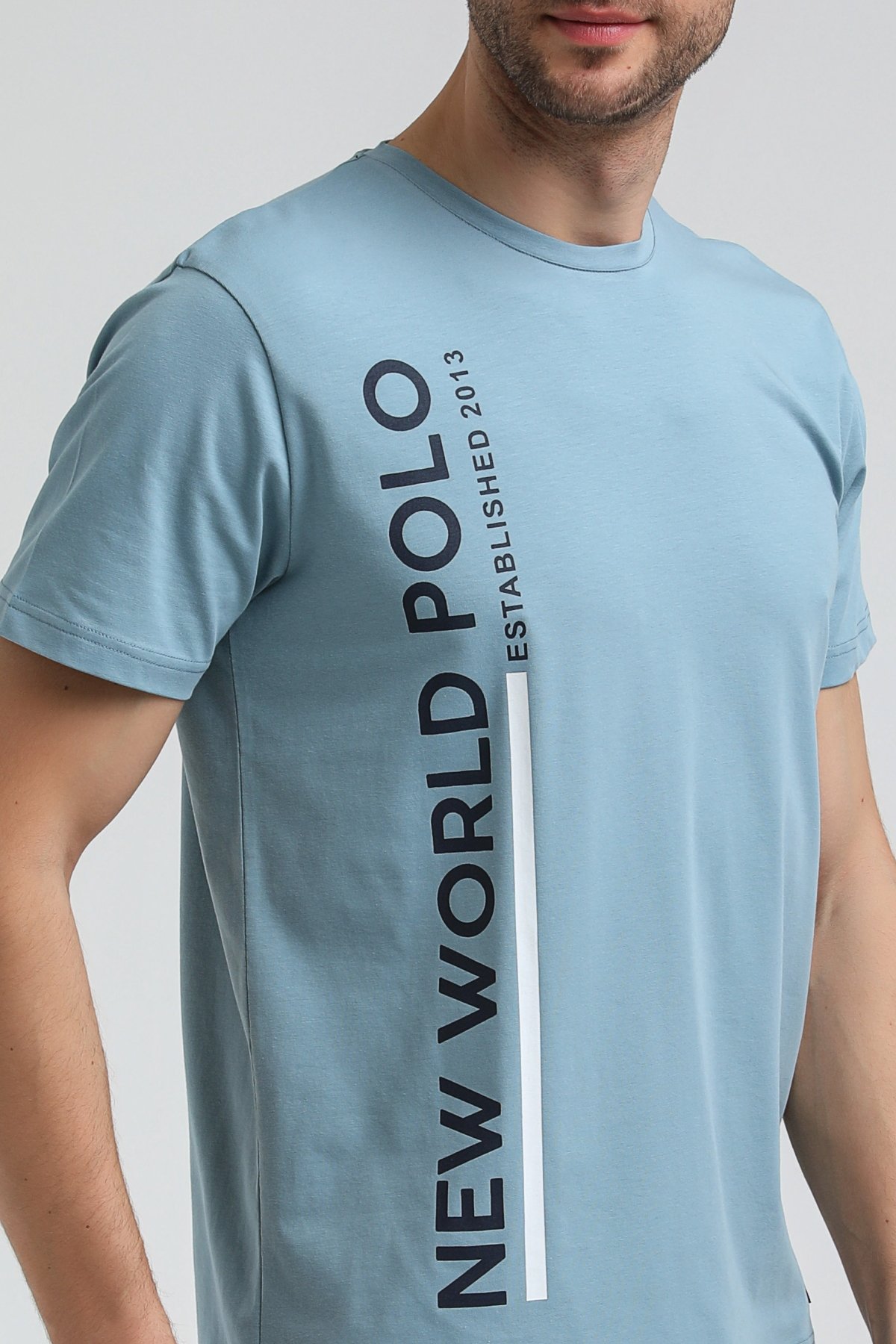 New World Polo Bisiklet Yaka Prada Regular Custom Tişört 23SSM20354