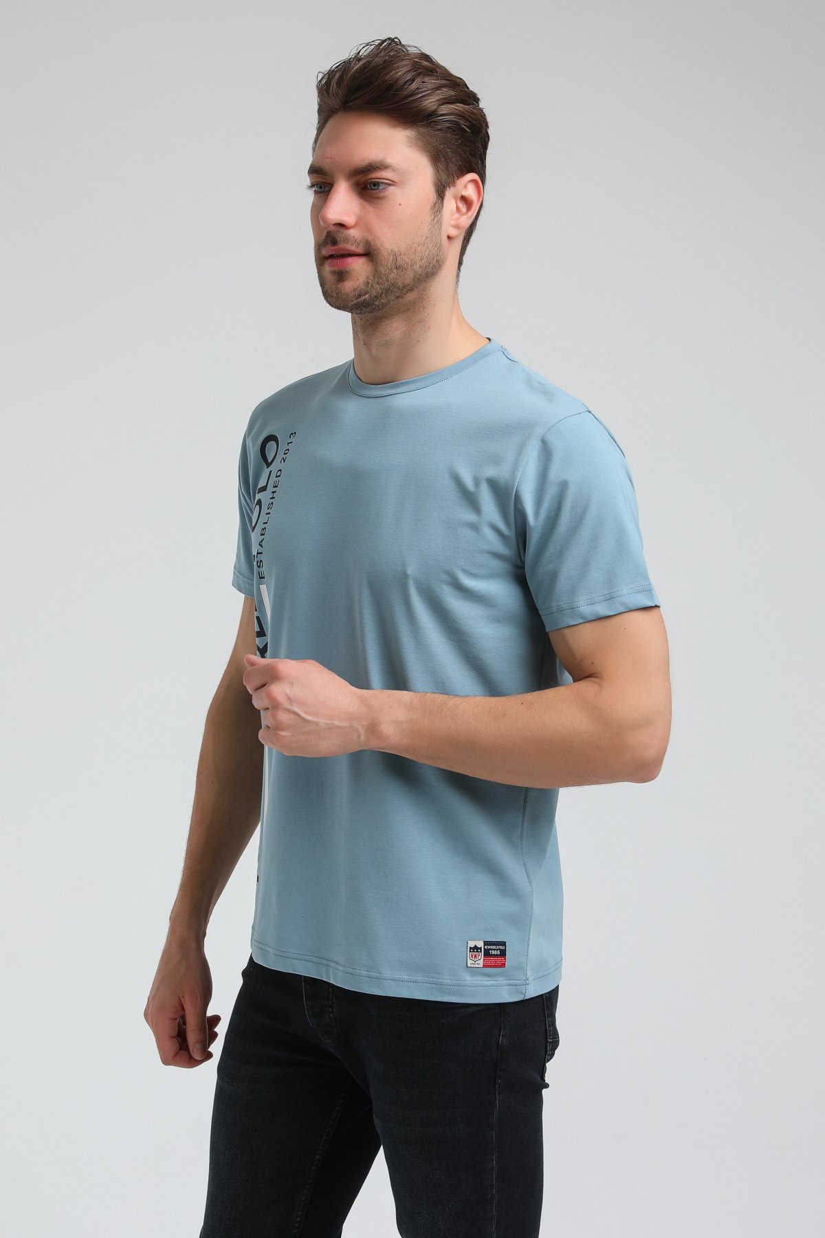 New World Polo Bisiklet Yaka Prada Regular Custom Tişört 23SSM20354