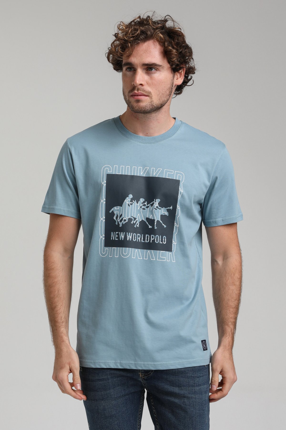 New World Polo Bisiklet Yaka Prada Slim Fit Tişört 23SSM20295
