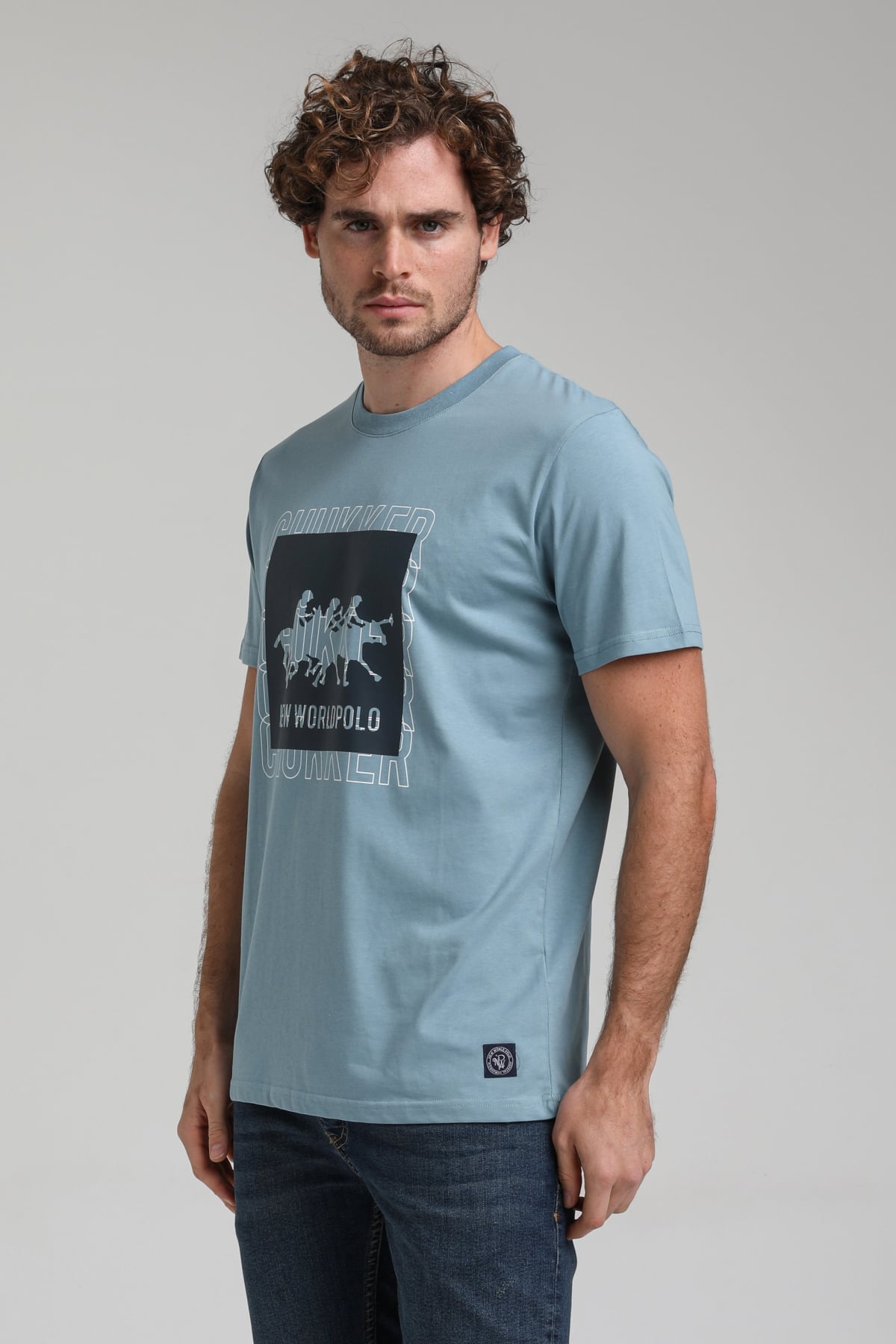 New World Polo Bisiklet Yaka Prada Slim Fit Tişört 23SSM20295