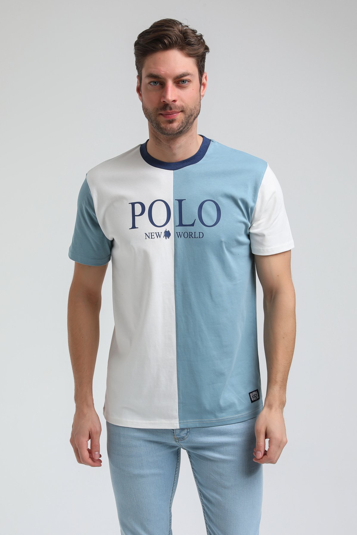 New World Polo Bisiklet Yaka Prada Slim Fit Tişört 23SSM20320