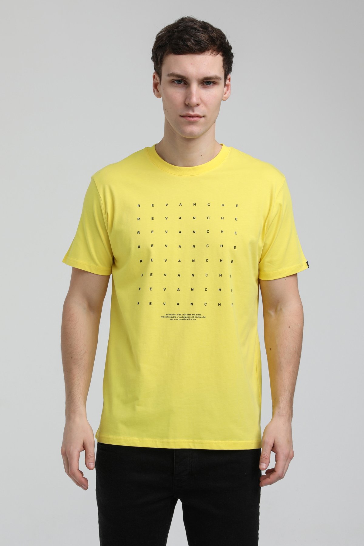 New World Polo Bisiklet Yaka Sarı Slim Fit Tişört 23SSM20303