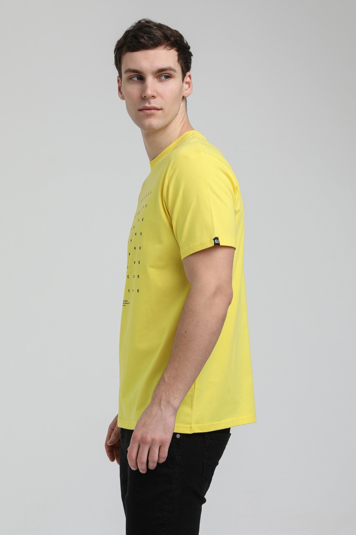 New World Polo Bisiklet Yaka Sarı Slim Fit Tişört 23SSM20303