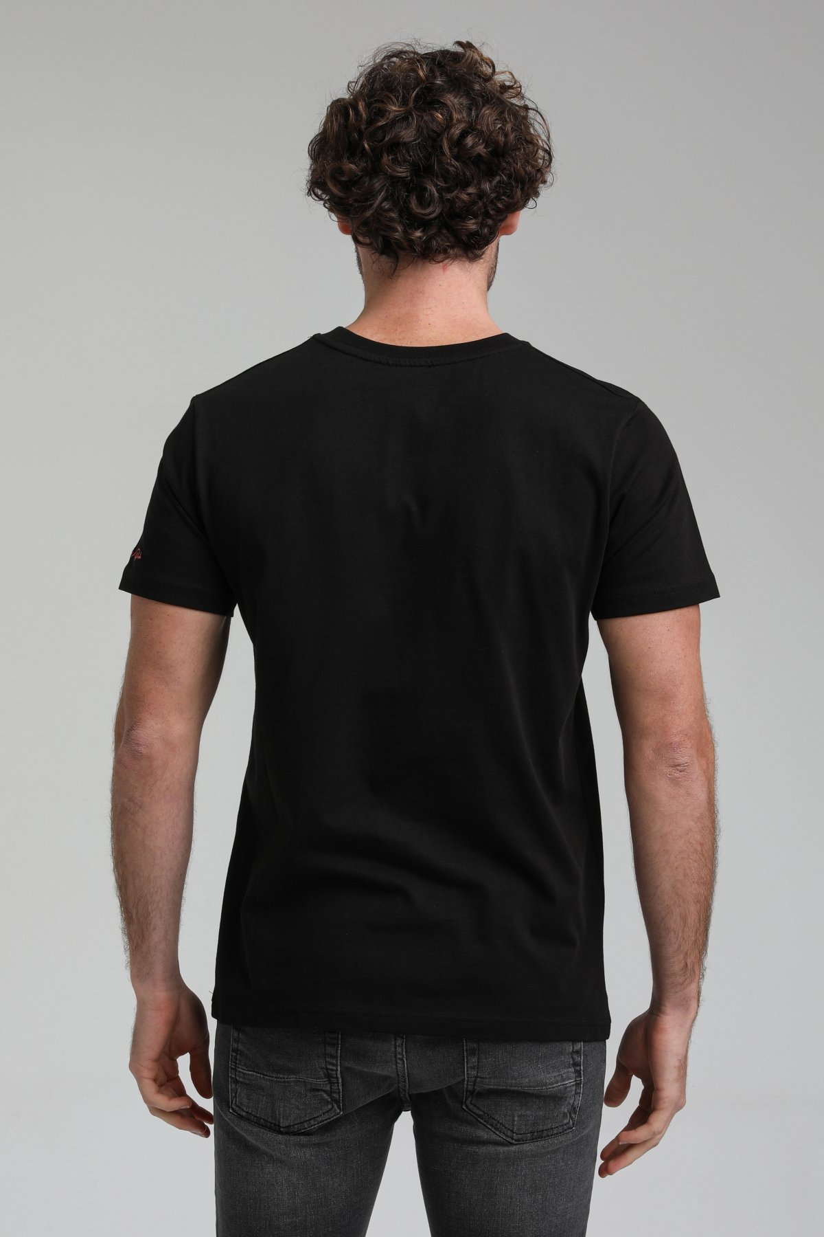 New World Polo Bisiklet Yaka Siyah Slim Fit Tişört 23SSM20297