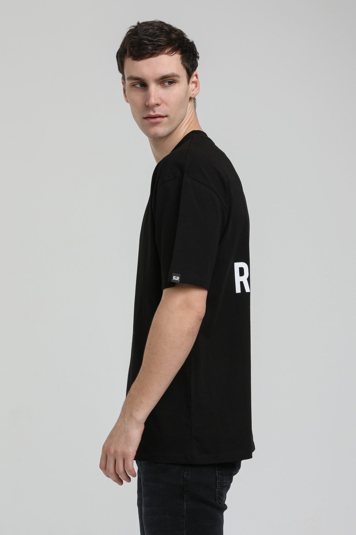 New World Polo Bisiklet Yaka Siyah Slim Fit Tişört 23SSM20333