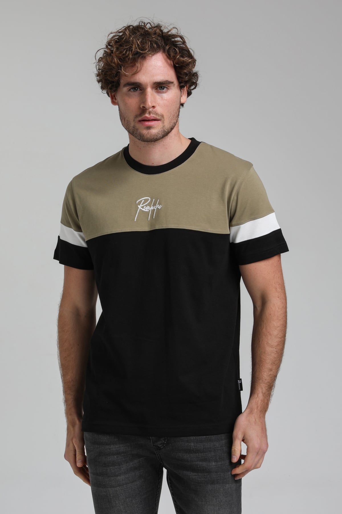 New World Polo Bisiklet Yaka Siyah Slim Fit Tişört 23SSM20322
