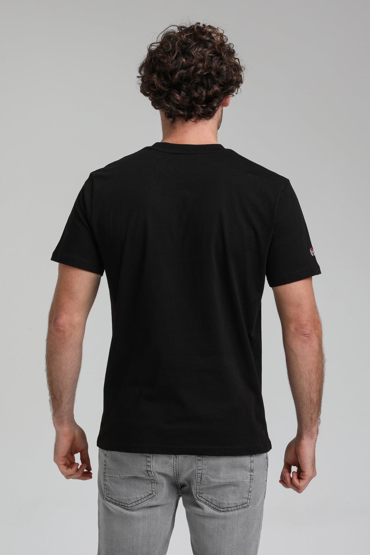 New World Polo Bisiklet Yaka Siyah Slim Fit Tişört 23SSM20291
