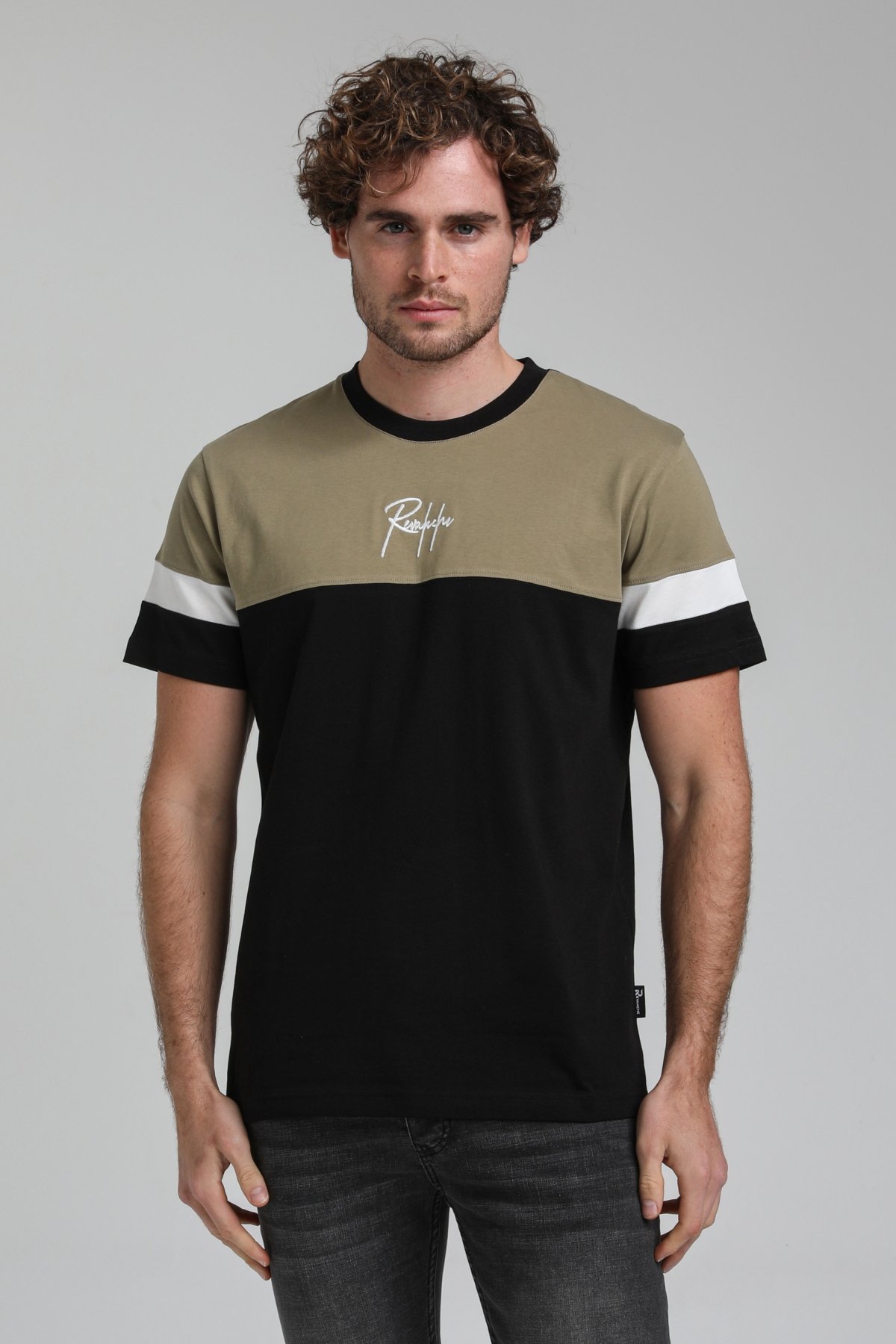 New World Polo Bisiklet Yaka Siyah Slim Fit Tişört 23SSM20322