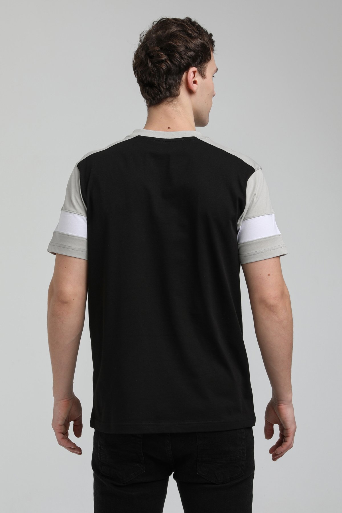 New World Polo Bisiklet Yaka Siyah Slim Fit Tişört 23SSM20323