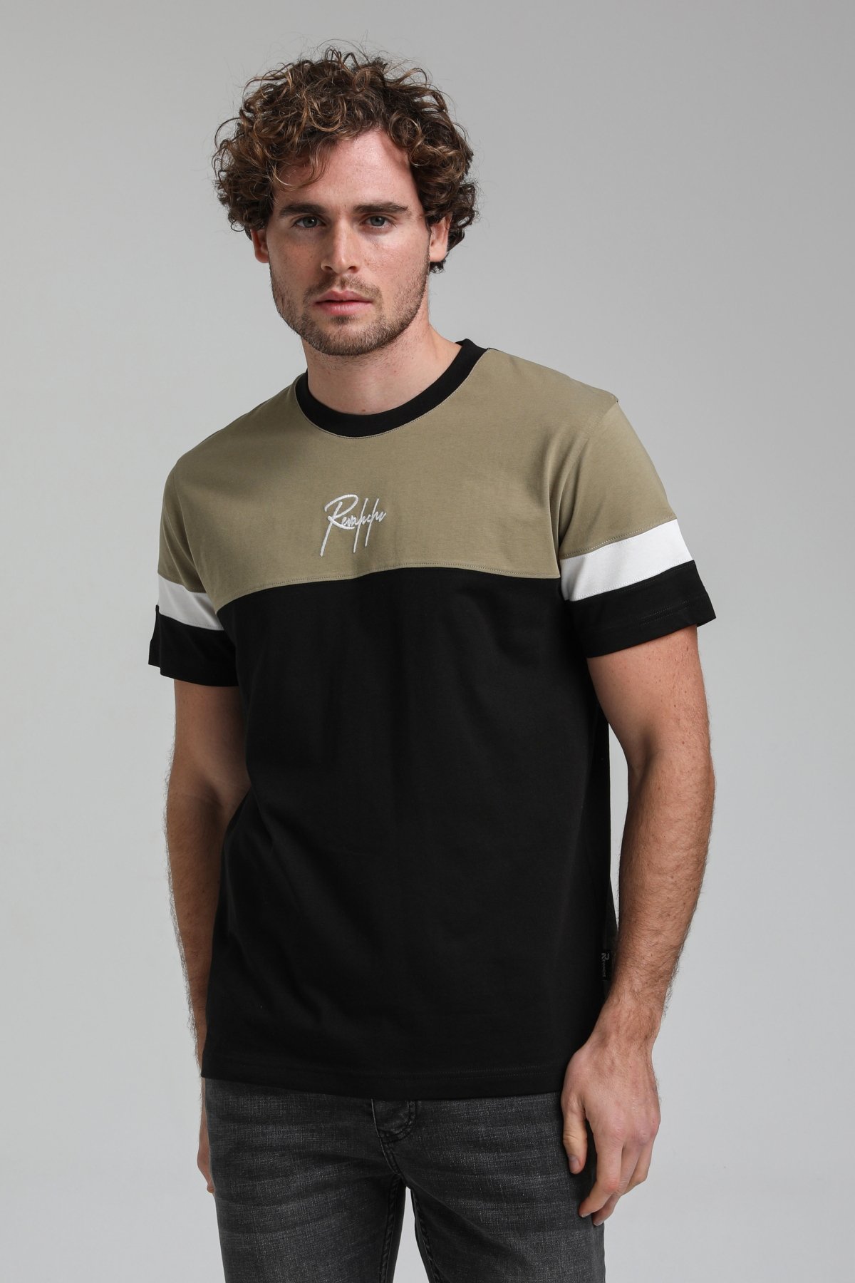 New World Polo Bisiklet Yaka Siyah Slim Fit Tişört 23SSM20322