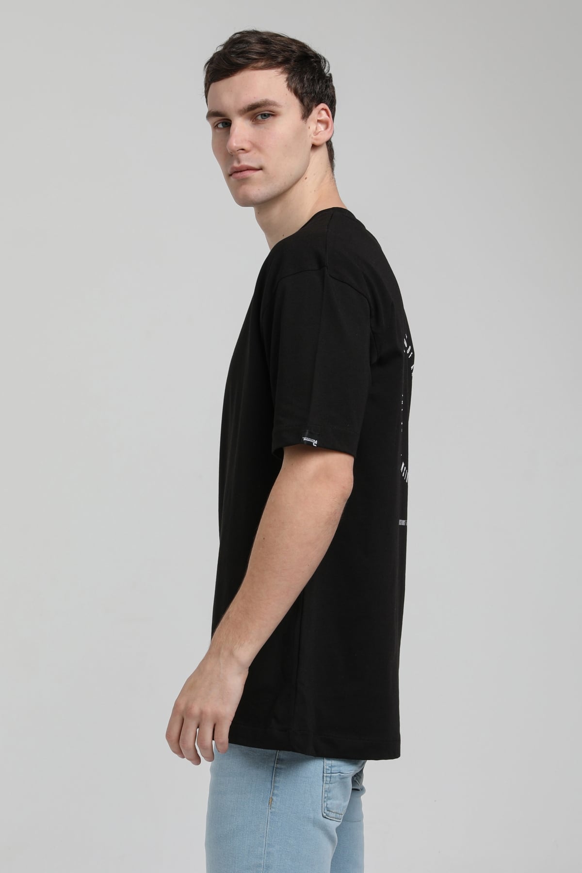 New World Polo Bisiklet Yaka Siyah Slim Fit Tişört 23SSM20334