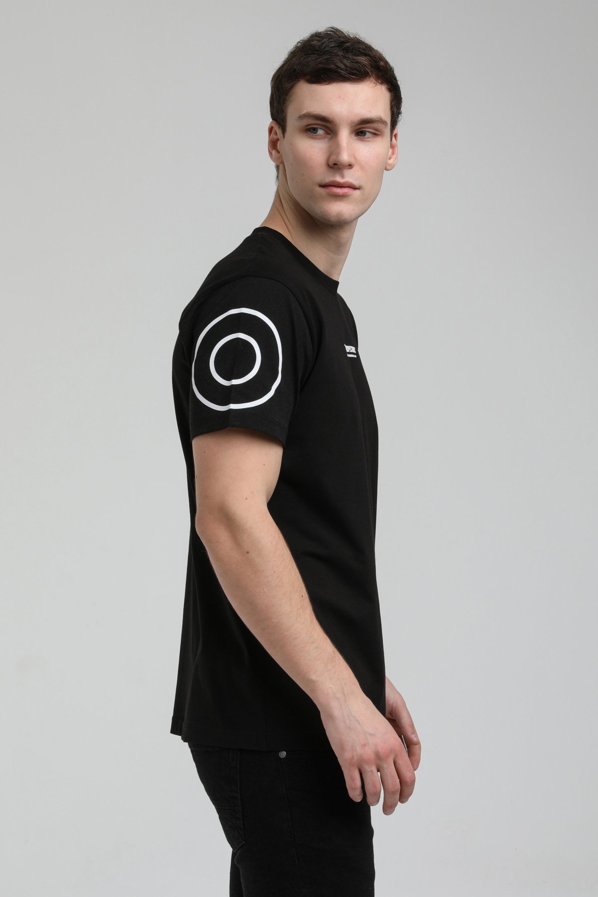 New World Polo Bisiklet Yaka Siyah Slim Fit Tişört 23SSM20326
