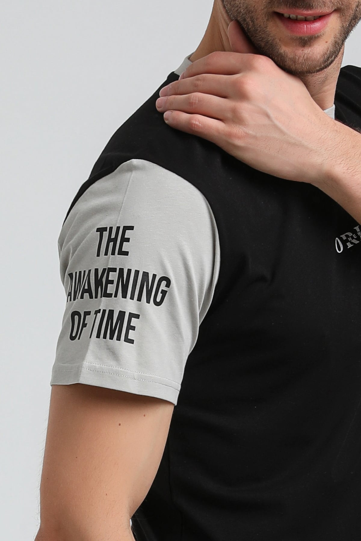 New World Polo Bisiklet Yaka Siyah Slim Fit Tişört 23SSM20317
