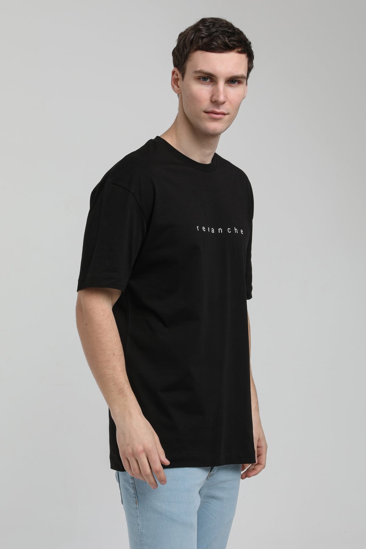 New World Polo Bisiklet Yaka Siyah Slim Fit Tişört 23SSM20334