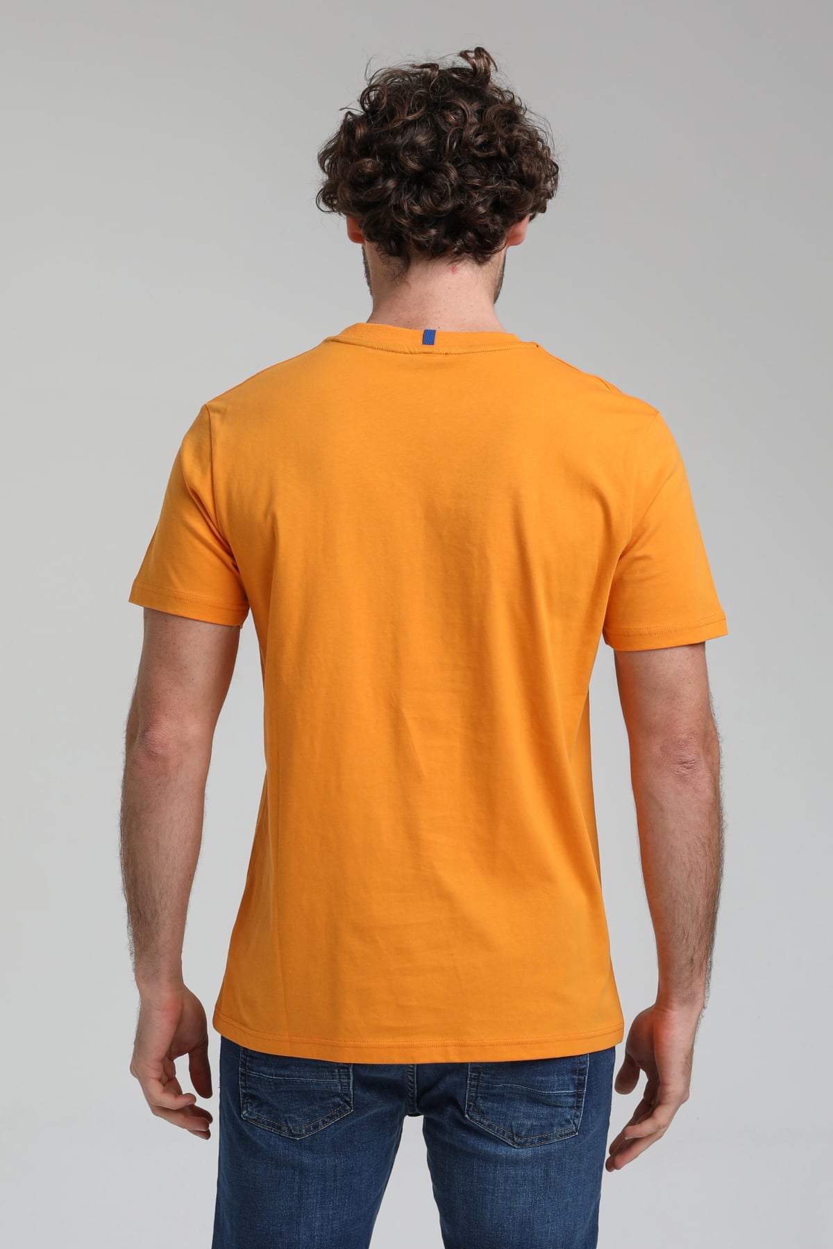 New World Polo Bisiklet Yaka Turuncu Regular Custom Tişört 23SSM20300