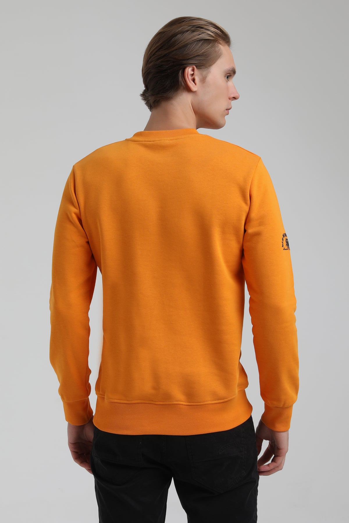 New World Polo Bisiklet Yaka Turuncu Regular Sweatshirt 22FWM60139