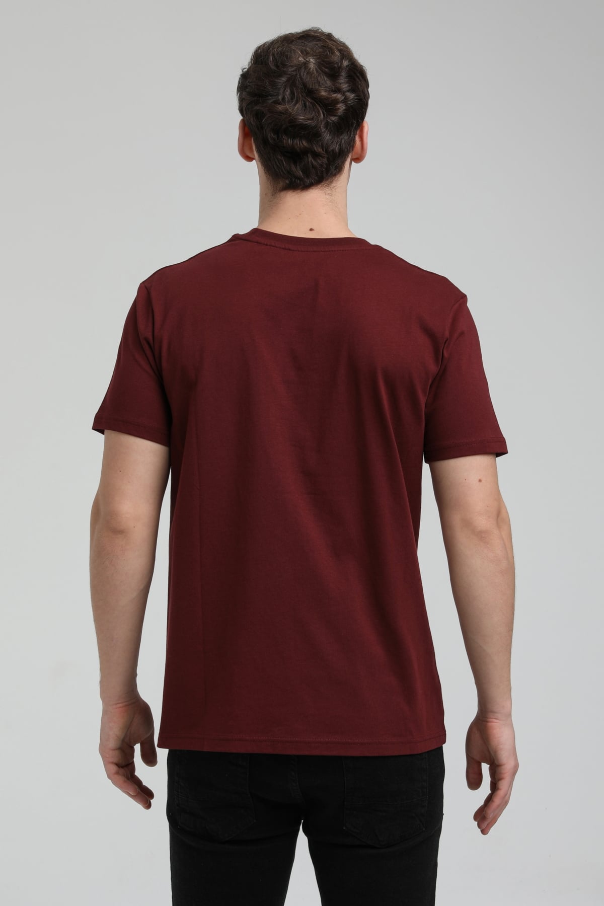 New World Polo Bisiklet Yaka Vişne Regular Custom Tişört 23SSM20290