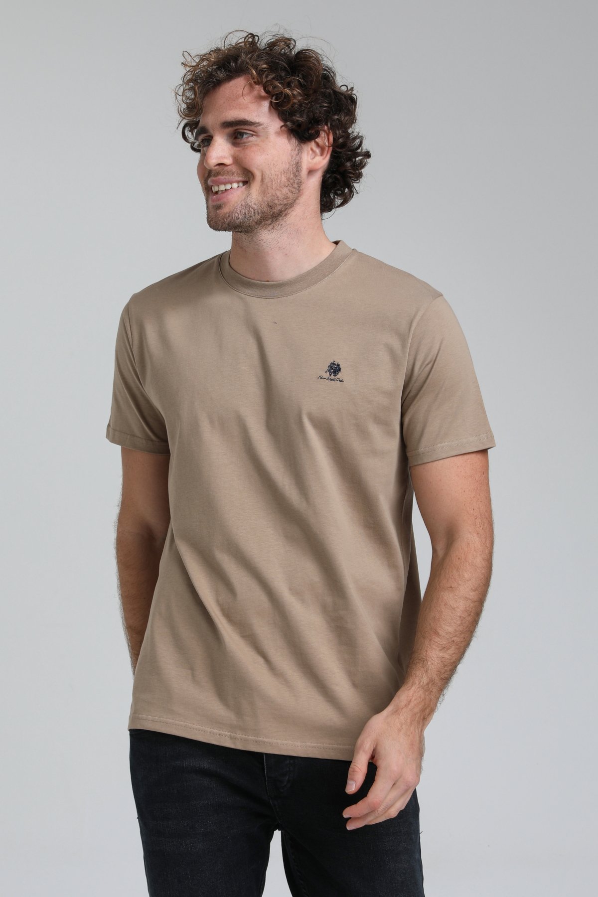 New World Polo Bisiklet Yaka Vizon Regular Custom Tişört 23SSM20311