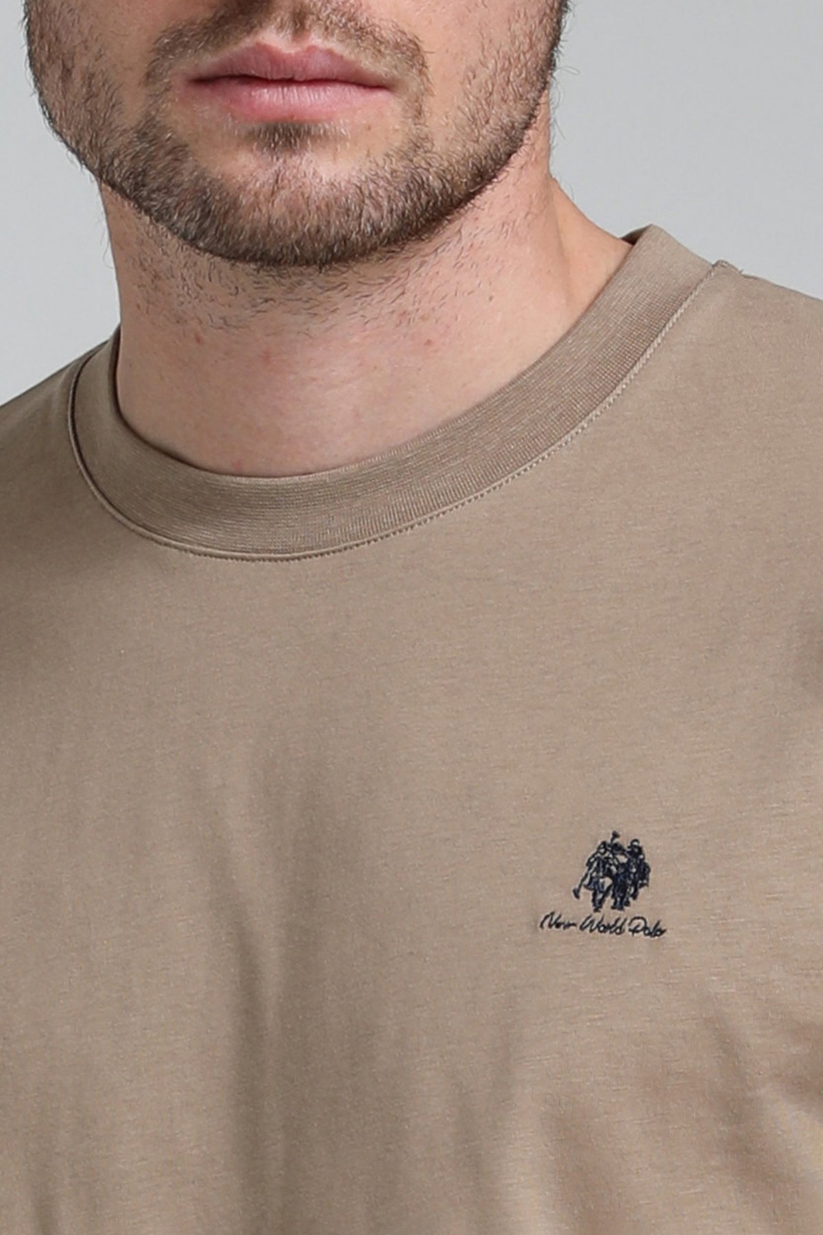 New World Polo Bisiklet Yaka Vizon Regular Custom Tişört 23SSM20311