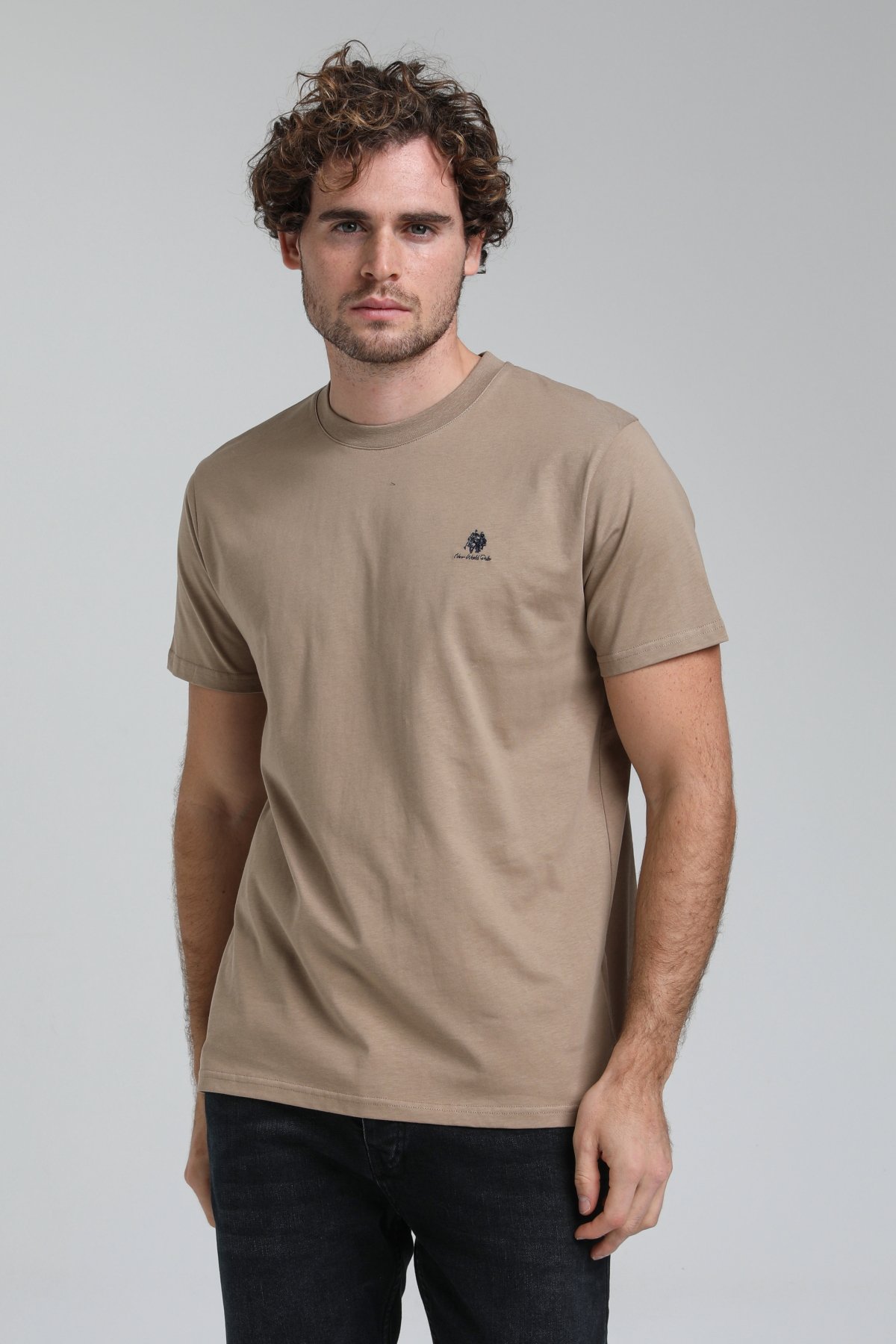 New World Polo Bisiklet Yaka Vizon Regular Custom Tişört 23SSM20311