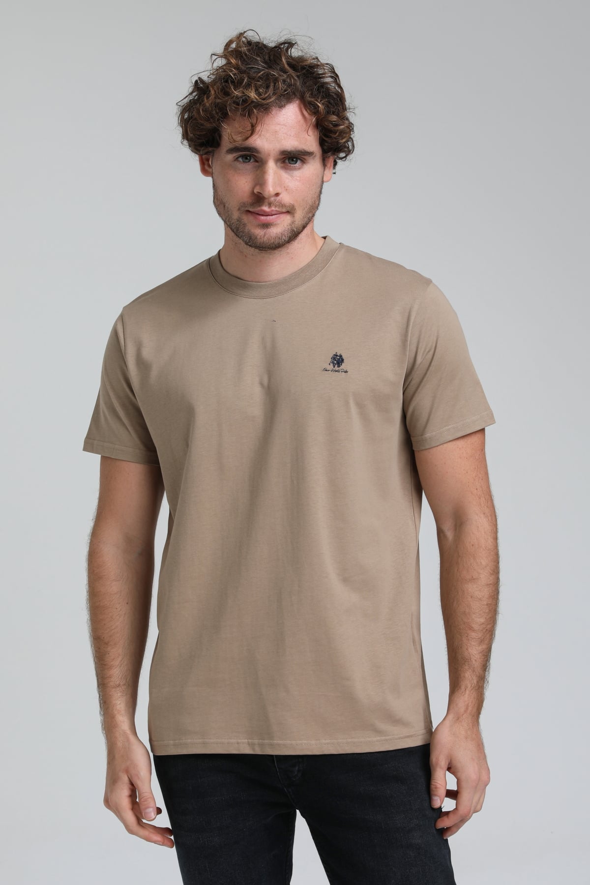 New World Polo Bisiklet Yaka Vizon Regular Custom Tişört 23SSM20311