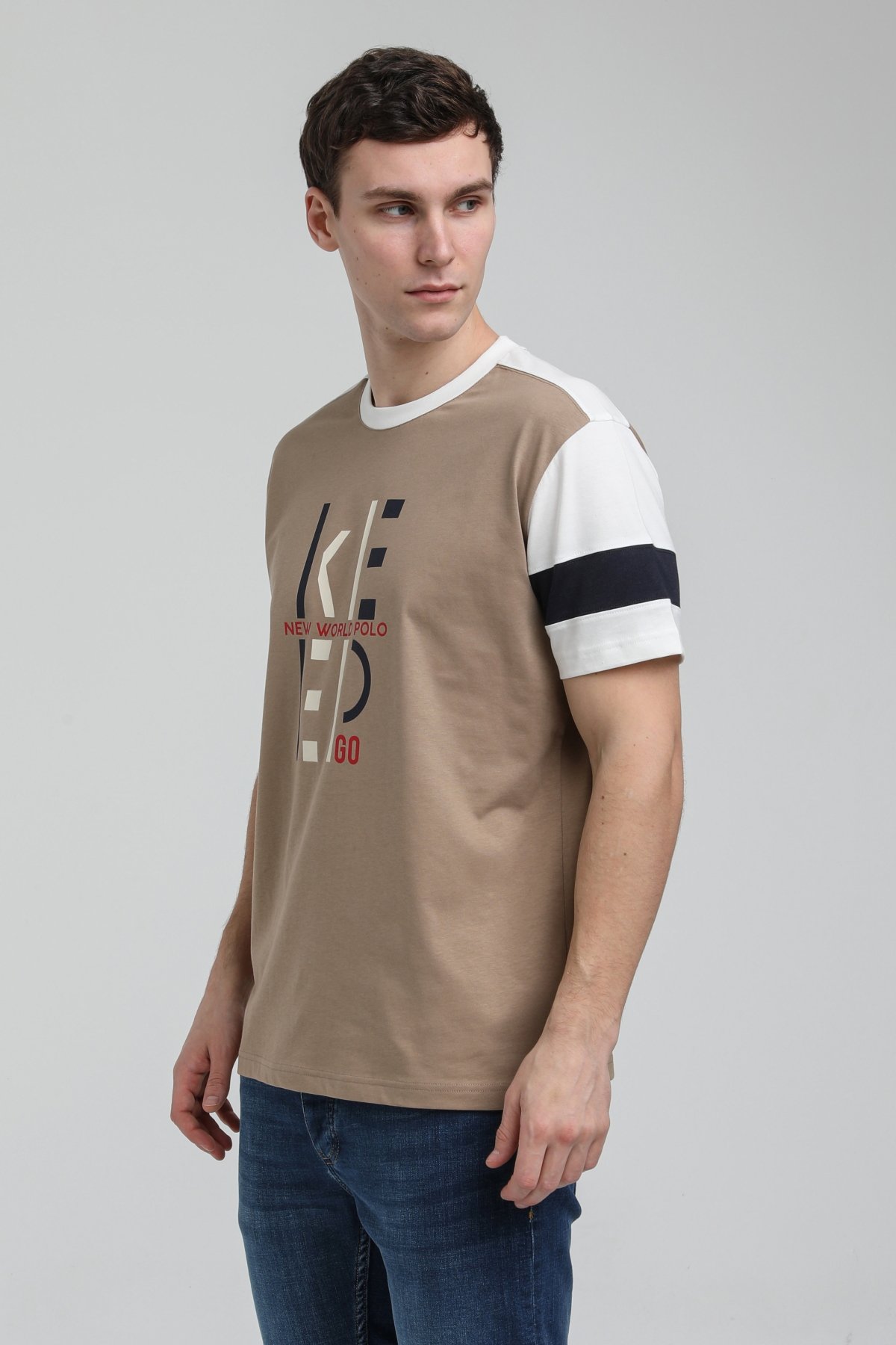 New World Polo Bisiklet Yaka Vizon Slim Fit Tişört 23SSM20323