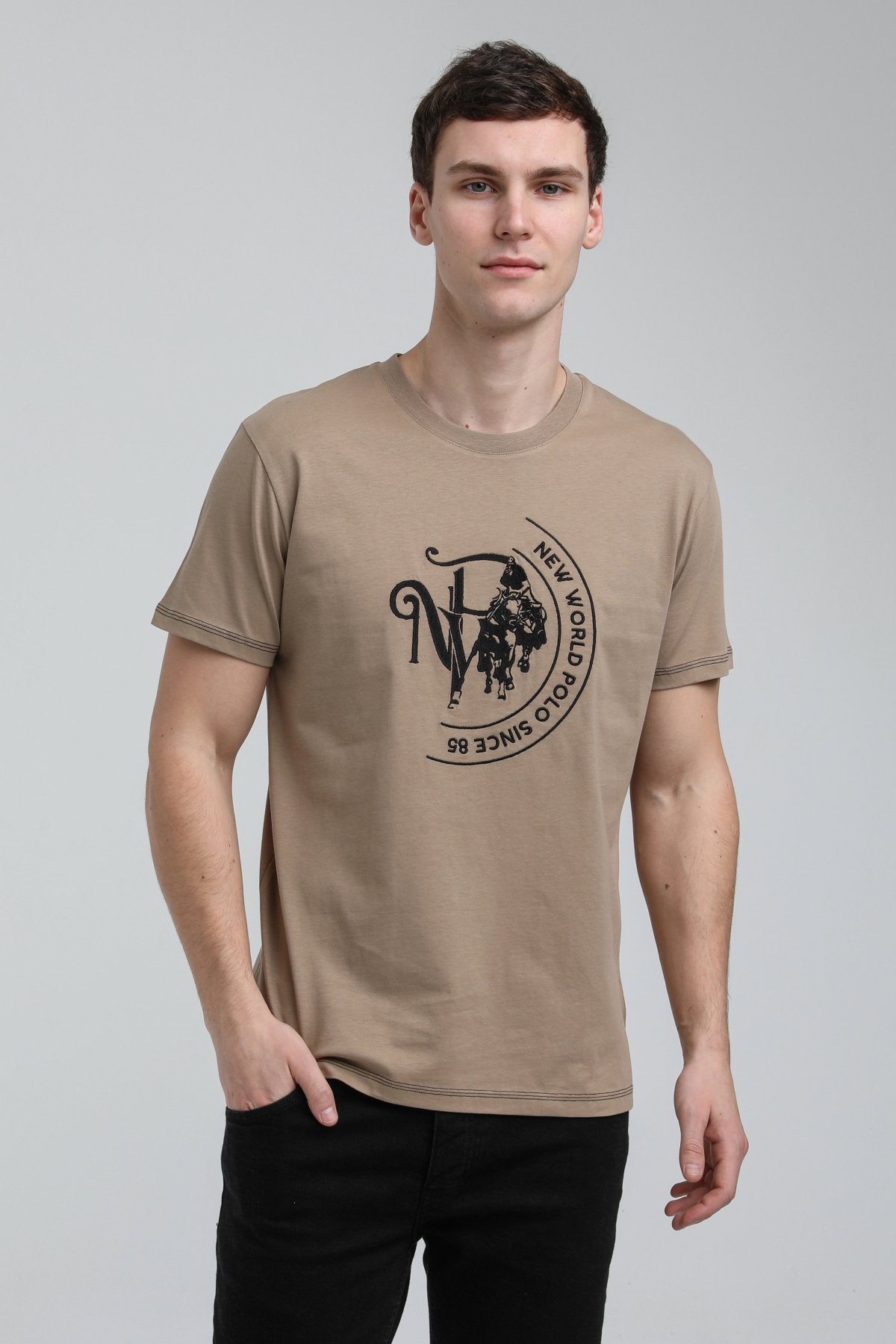 New World Polo Bisiklet Yaka Vizon Slim Fit Tişört 23SSM20293