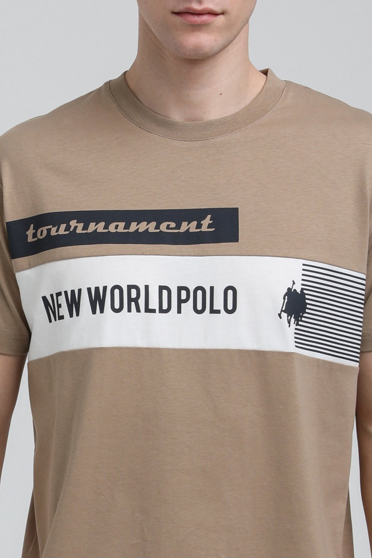 New World Polo Bisiklet Yaka Vizon Slim Fit Tişört 23SSM20325
