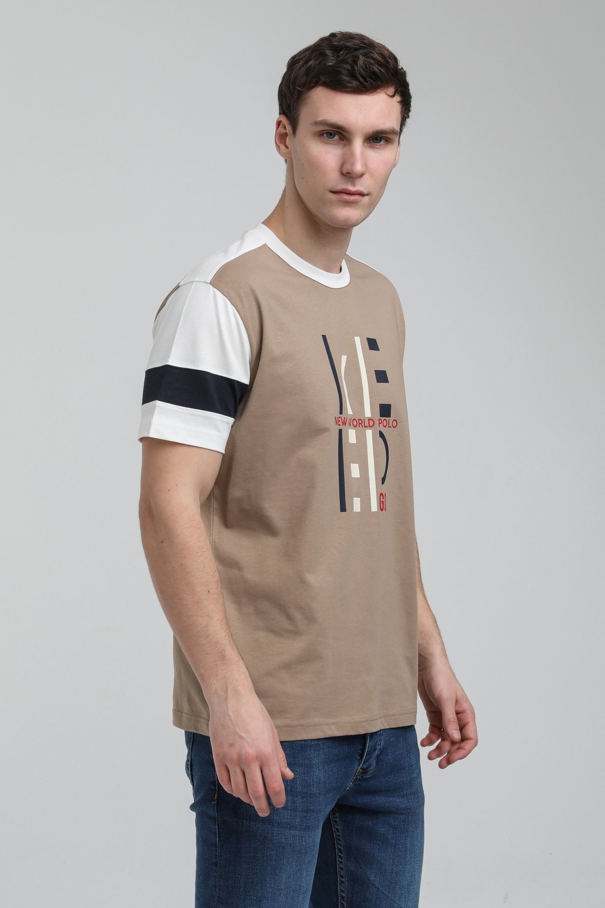 New World Polo Bisiklet Yaka Vizon Slim Fit Tişört 23SSM20323