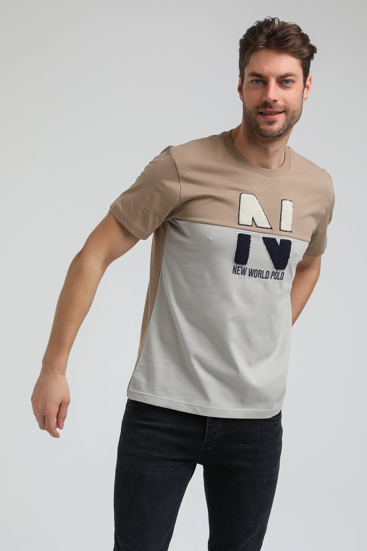 New World Polo Bisiklet Yaka Vizon Slim Fit Tişört 23SSM20316