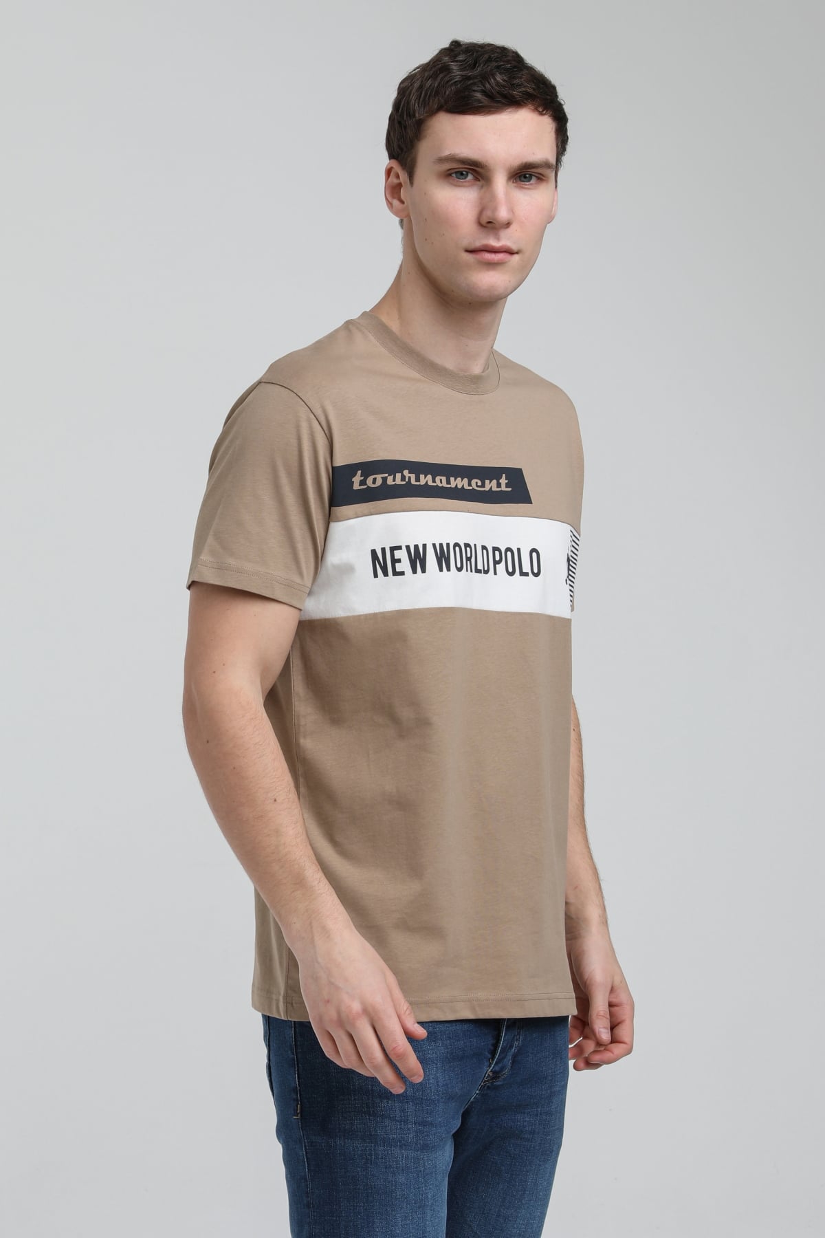 New World Polo Bisiklet Yaka Vizon Slim Fit Tişört 23SSM20325