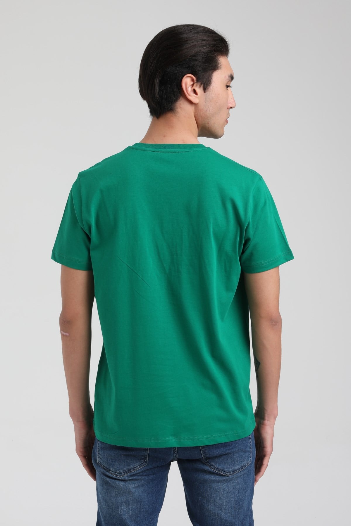 New World Polo Bisiklet Yaka Yeşil Slim Fit Tişört 22.01.T4.005