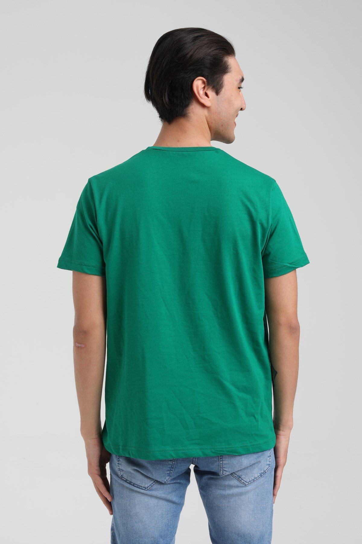 New World Polo Bisiklet Yaka Yeşil Slim Fit Tişört 22.01.T4.003