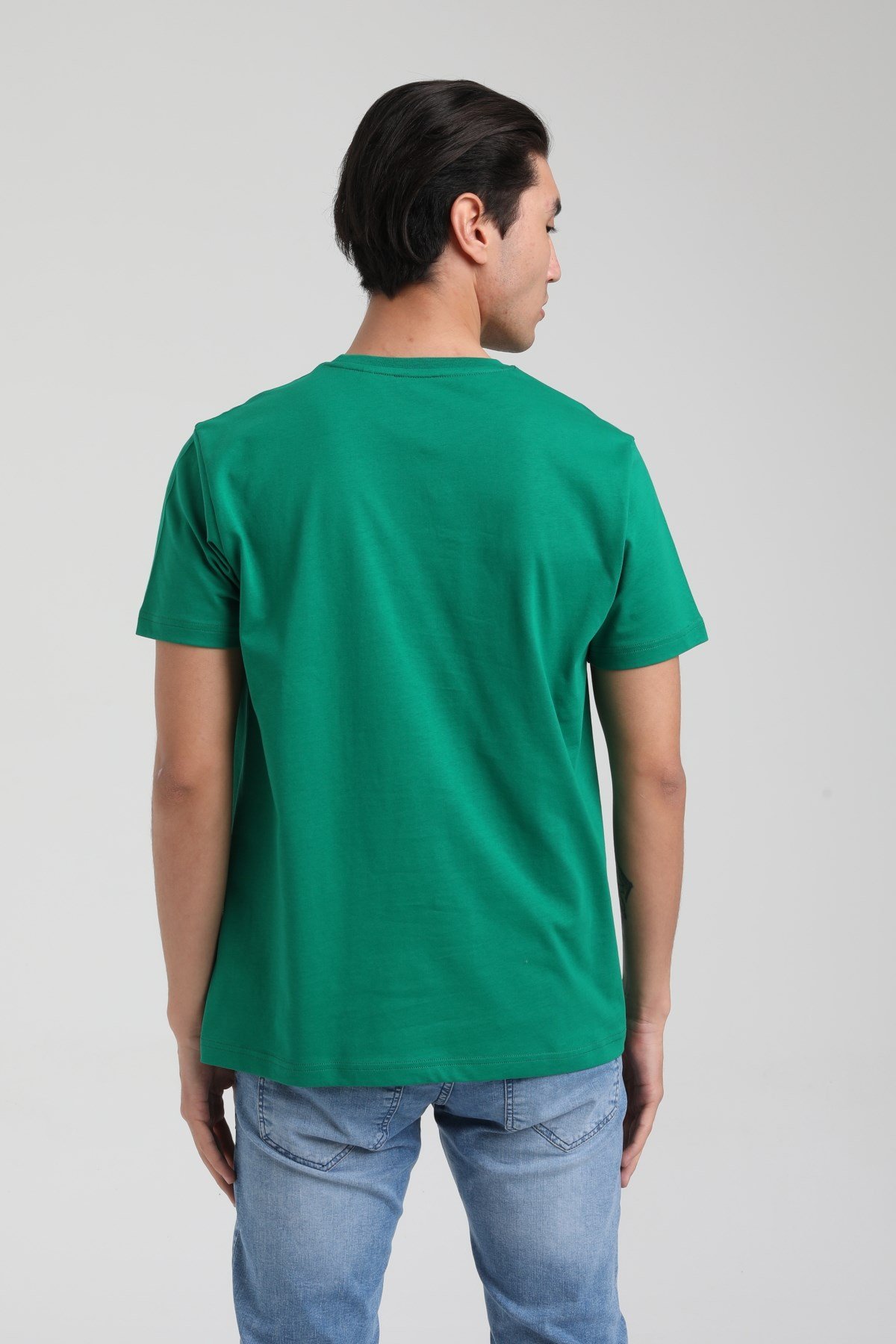 New World Polo Bisiklet Yaka Yeşil Slim Fit Tişört 22.01.T3.001