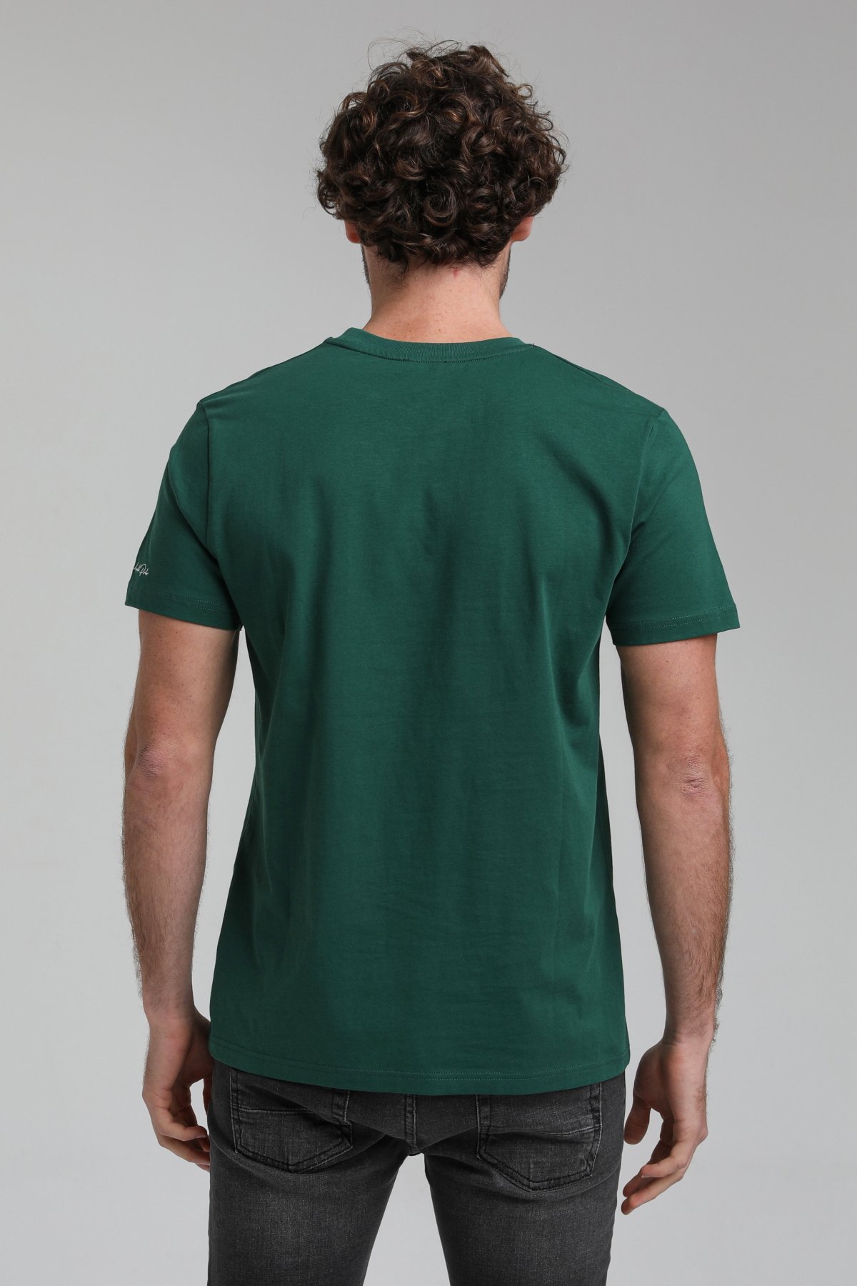 New World Polo Bisiklet Yaka Yeşil Slim Fit Tişört 23SSM20297
