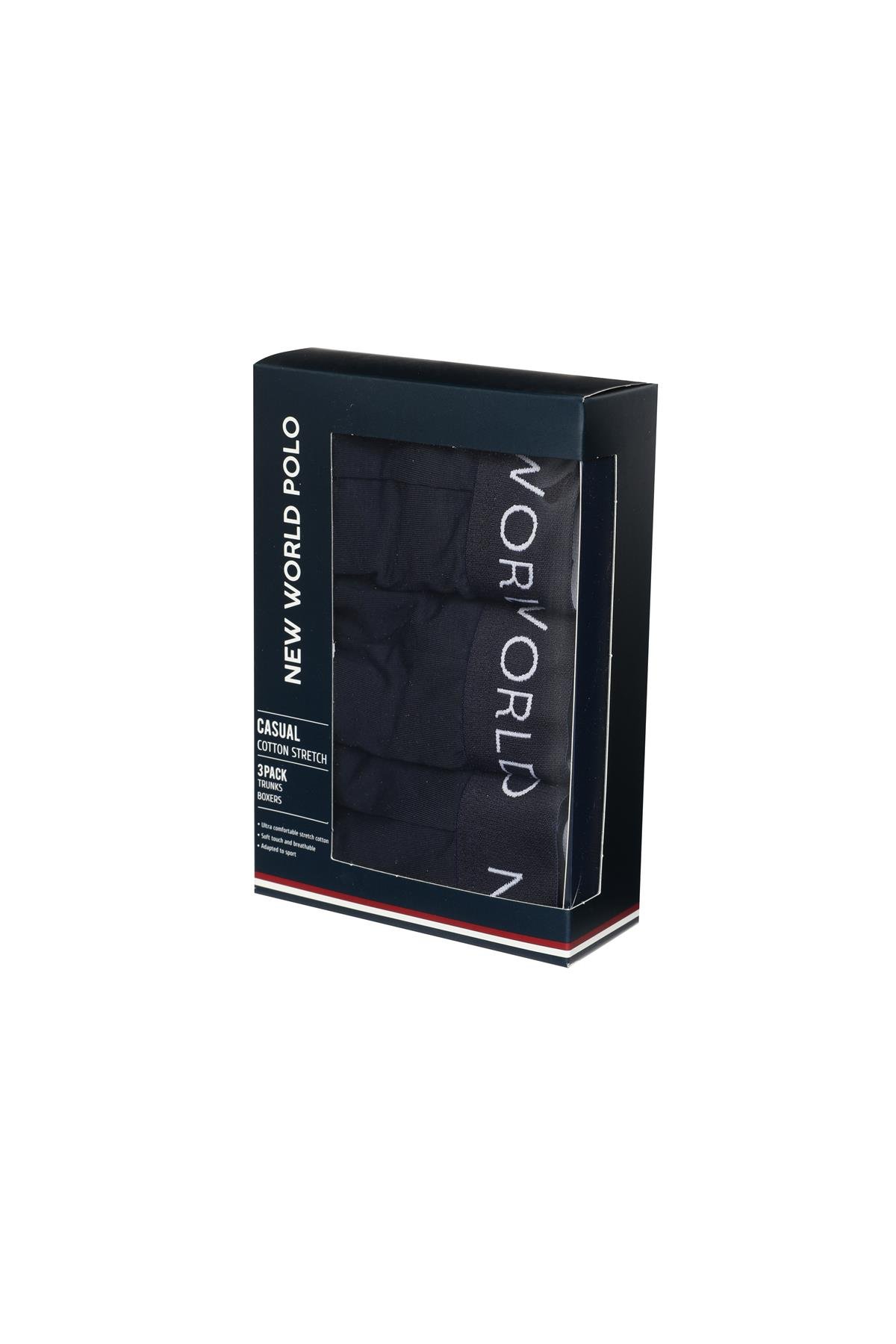 New World Polo Boxer Lacivert Slim Fit Boxer 23SSM1001