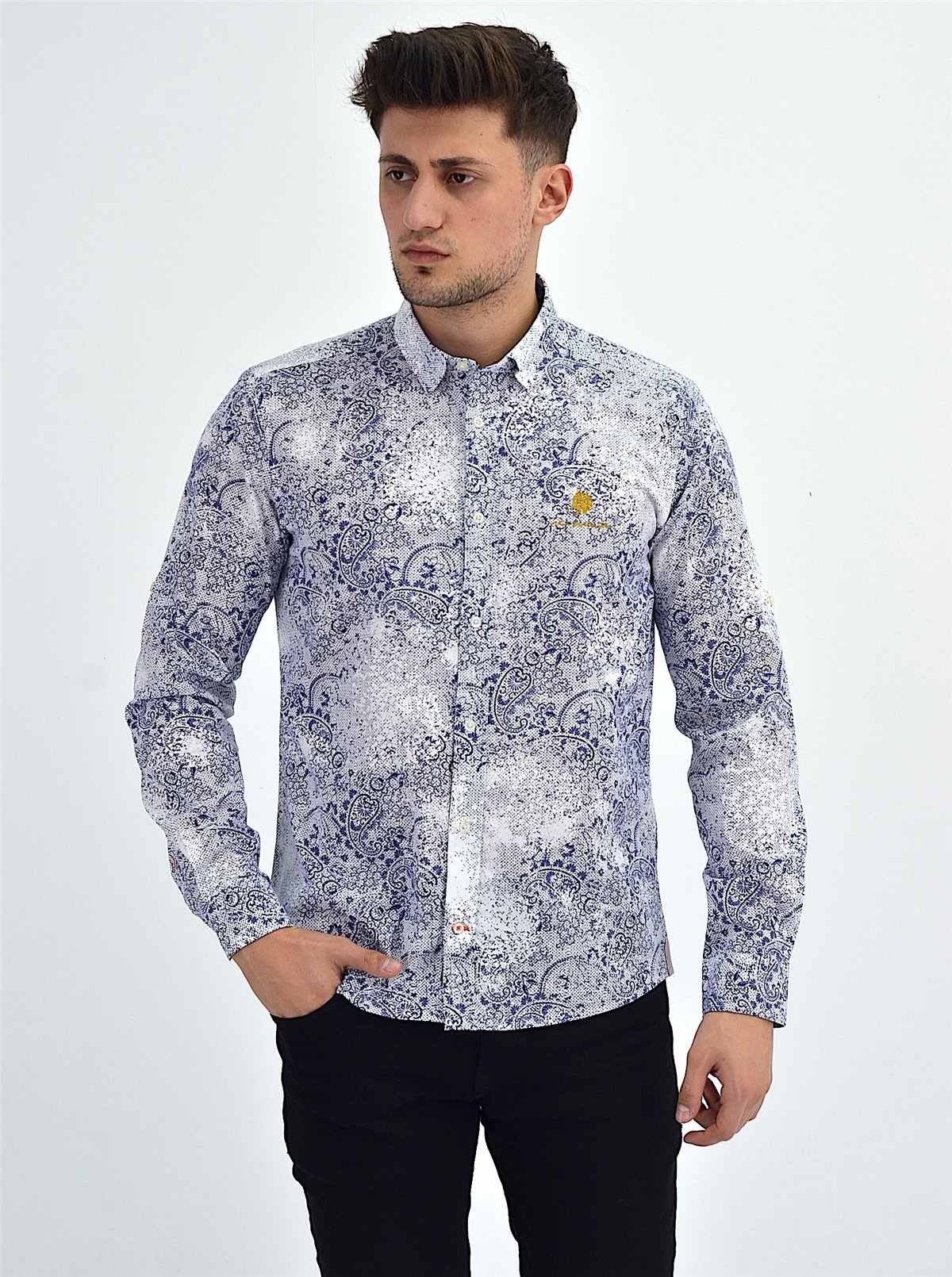 New World Polo Gömlek Beyaz Slim Fit  30021