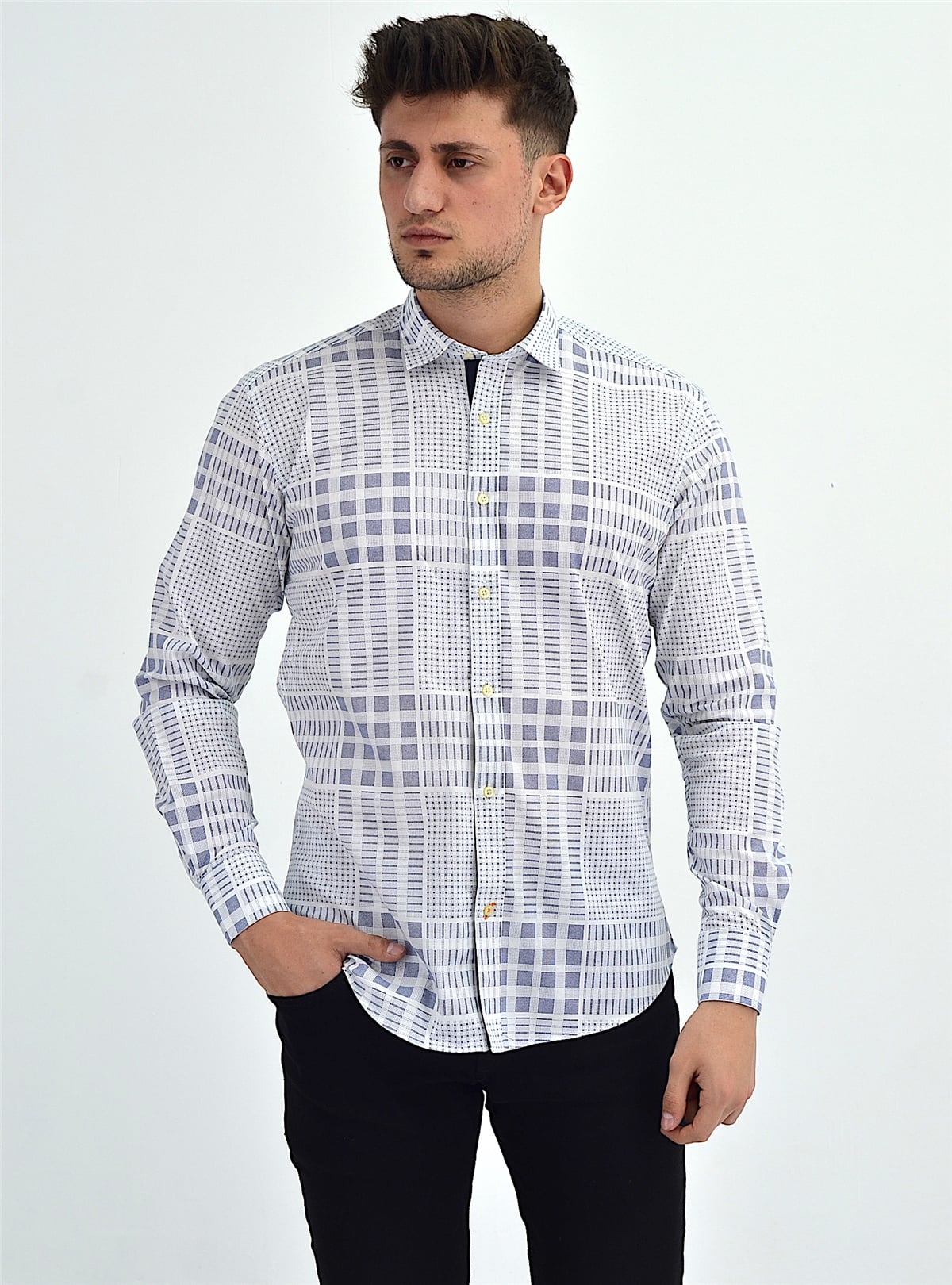 New World Polo Gömlek Beyaz Slim Fit  30006