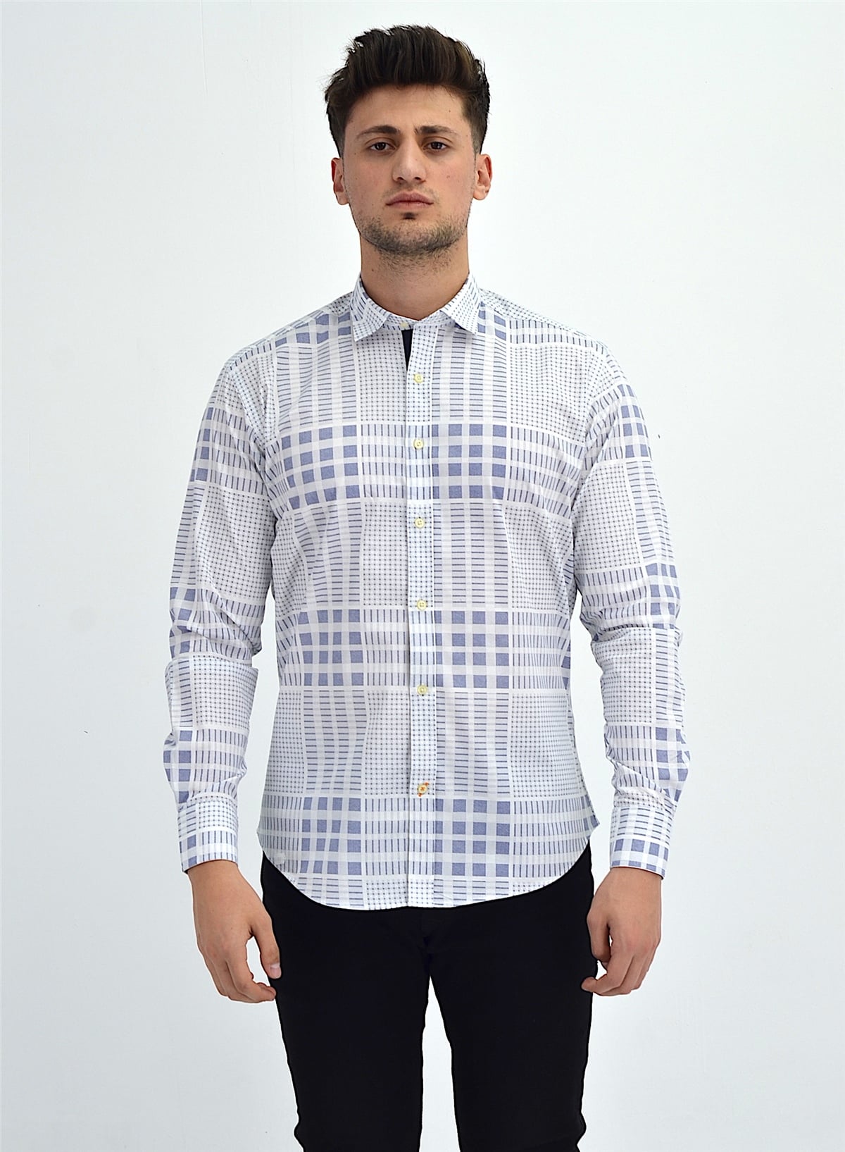New World Polo Gömlek Beyaz Slim Fit  30006
