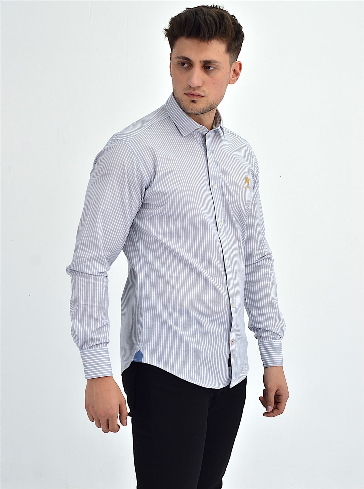 New World Polo Gömlek Gri Slim Fit  30010