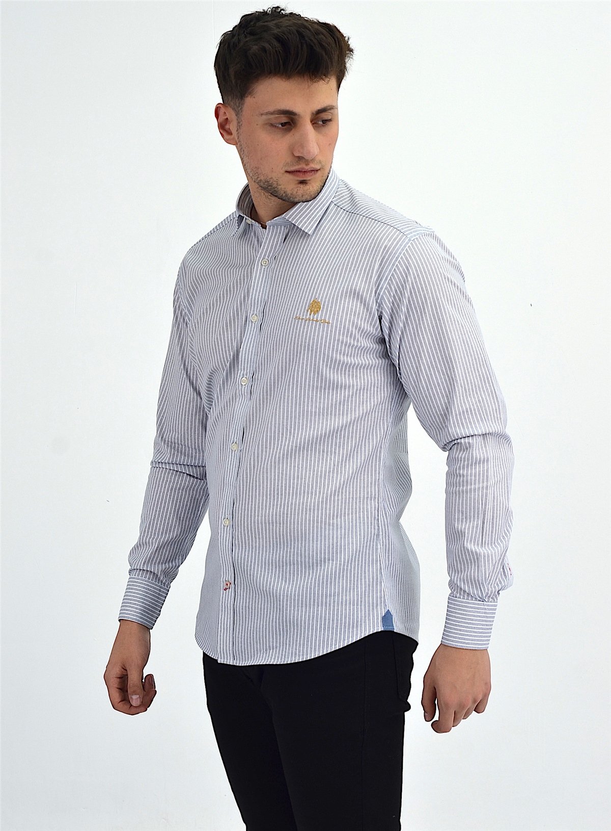 New World Polo Gömlek Gri Slim Fit  30010