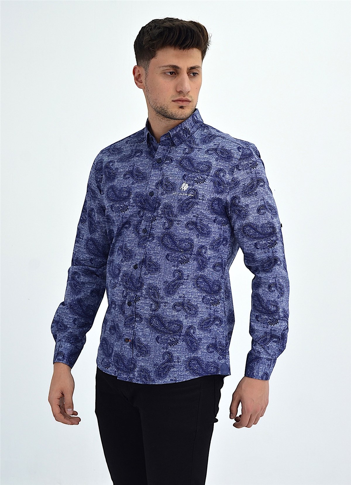 New World Polo Gömlek İndigo Slim Fit  30020