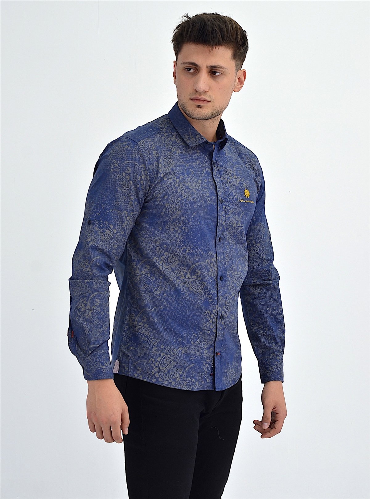 New World Polo Gömlek İndigo Slim Fit  30021