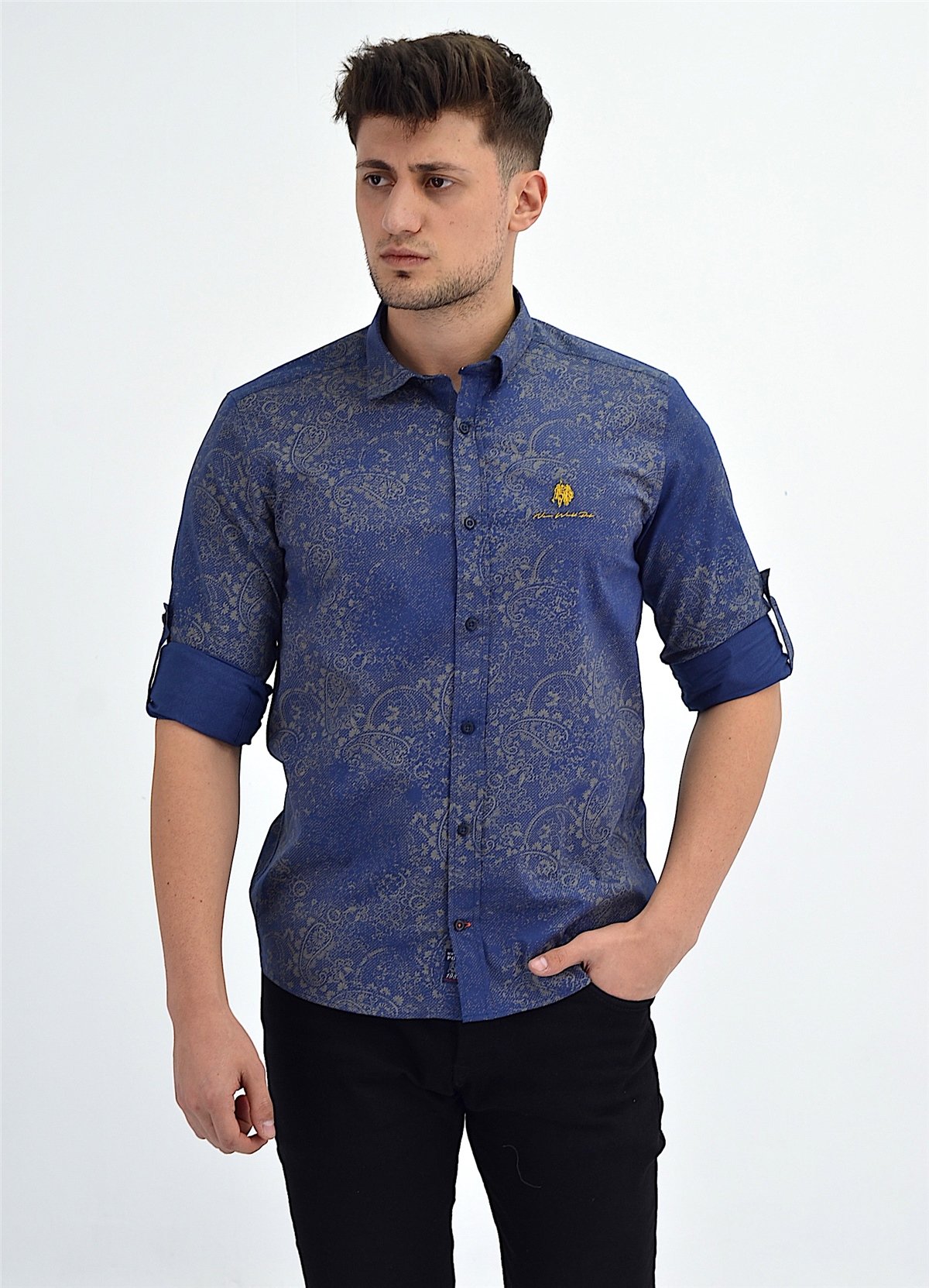 New World Polo Gömlek İndigo Slim Fit  30021
