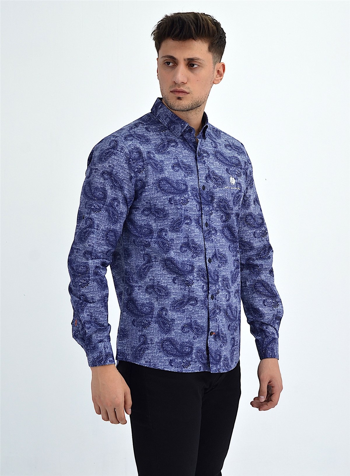 New World Polo Gömlek İndigo Slim Fit  30020