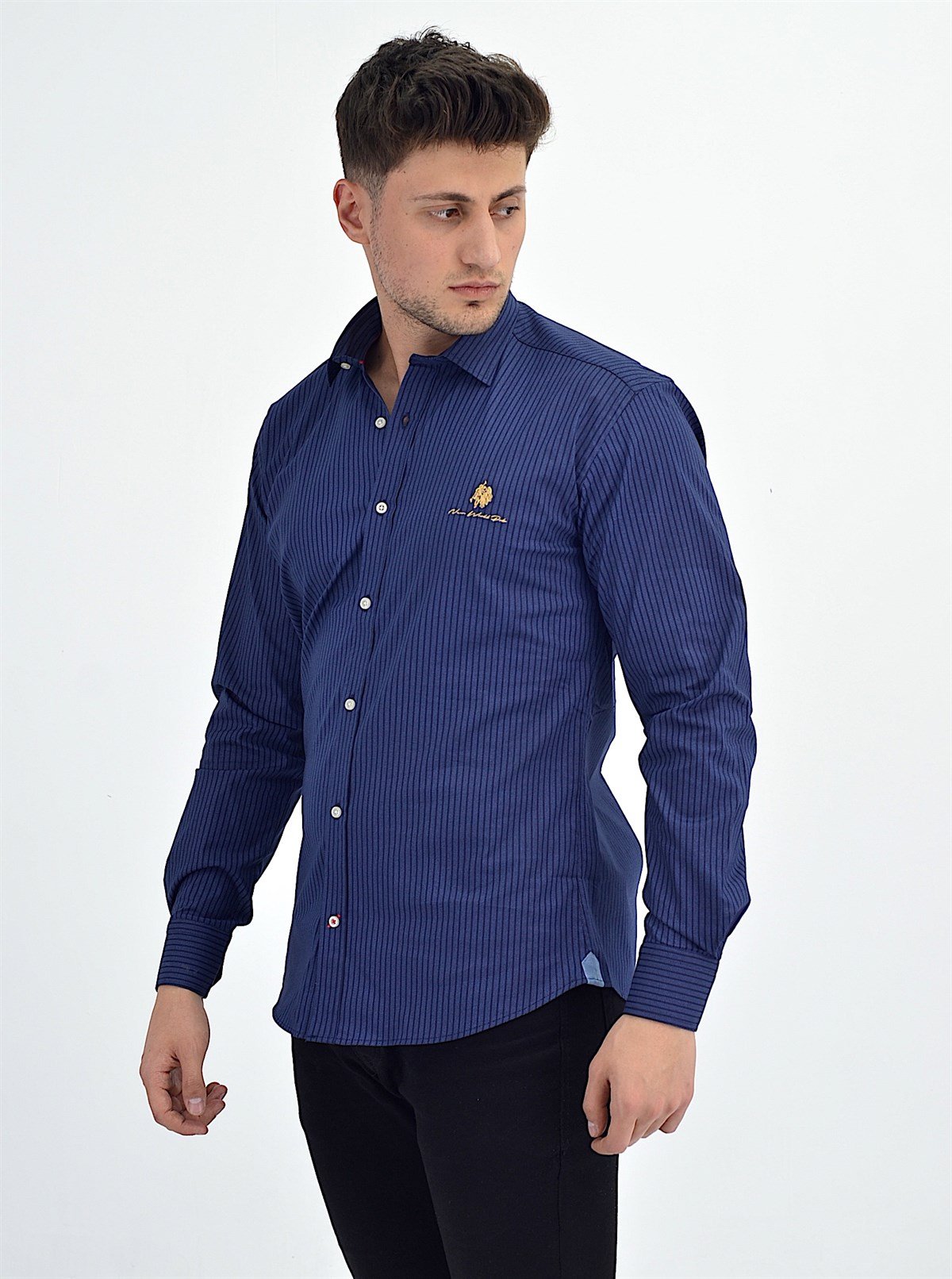 New World Polo Gömlek İndigo Slim Fit  30010