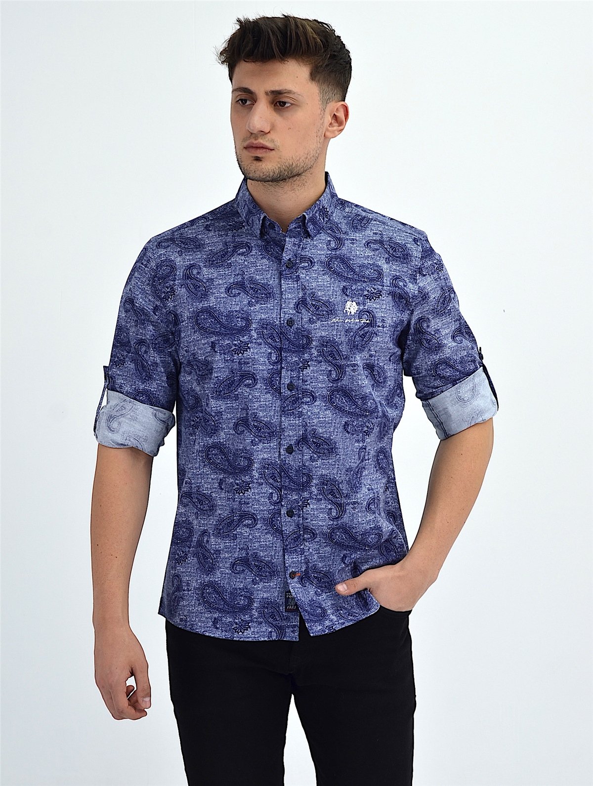 New World Polo Gömlek İndigo Slim Fit  30020