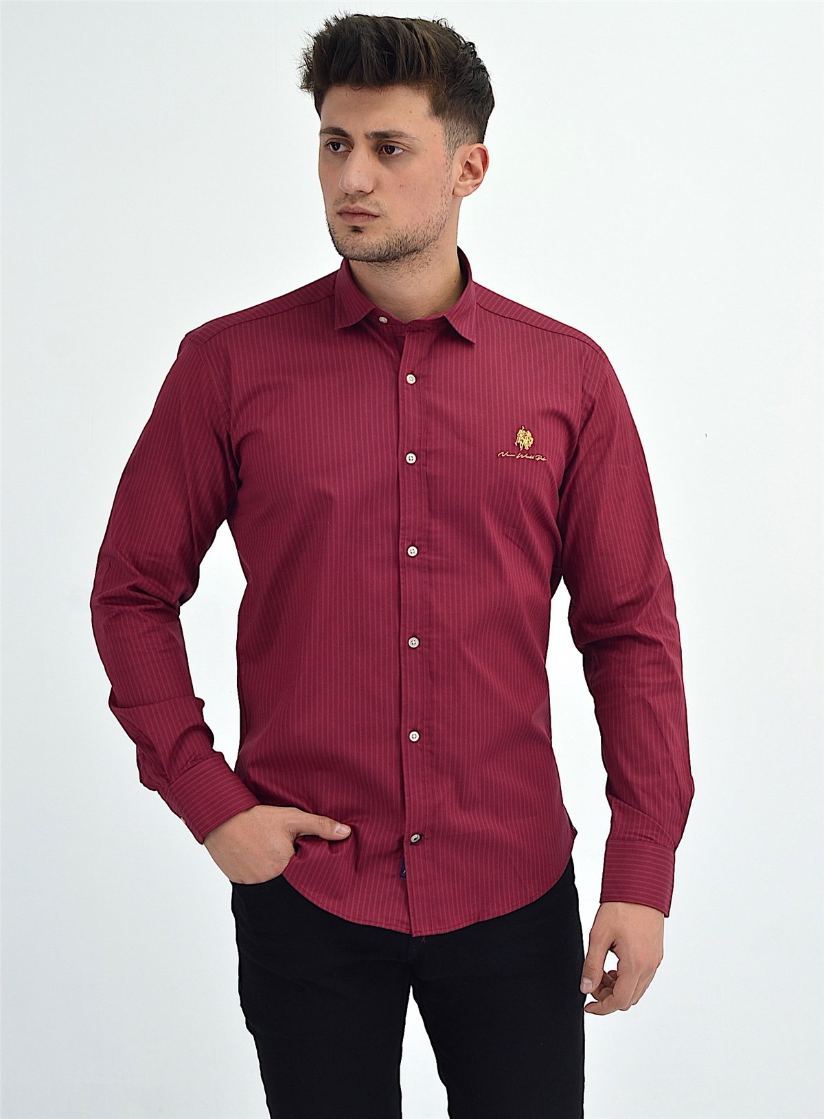 New World Polo Gömlek Kırmızı Slim Fit  30010