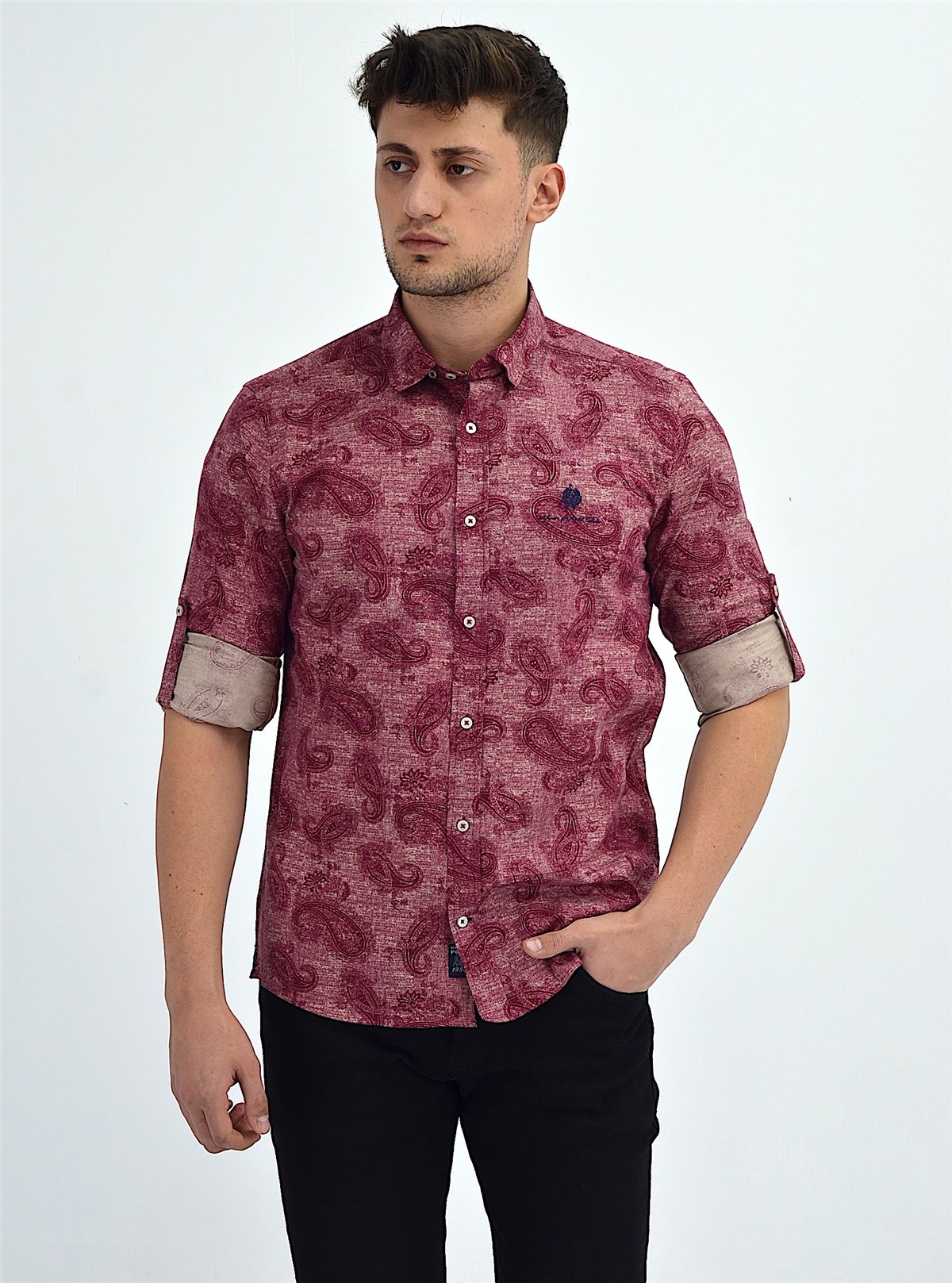 New World Polo Gömlek Kırmızı Slim Fit  30020