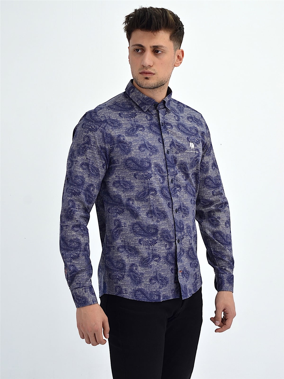 New World Polo Gömlek Lacivert Slim Fit  30020